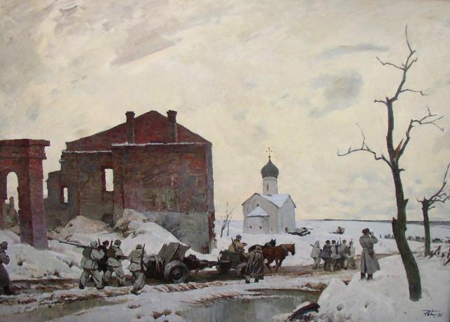 Подляский Ю.С. В освобожденном Новгороде. 1985 Подляский Ю.С. В освобожденном Новгороде. 1985